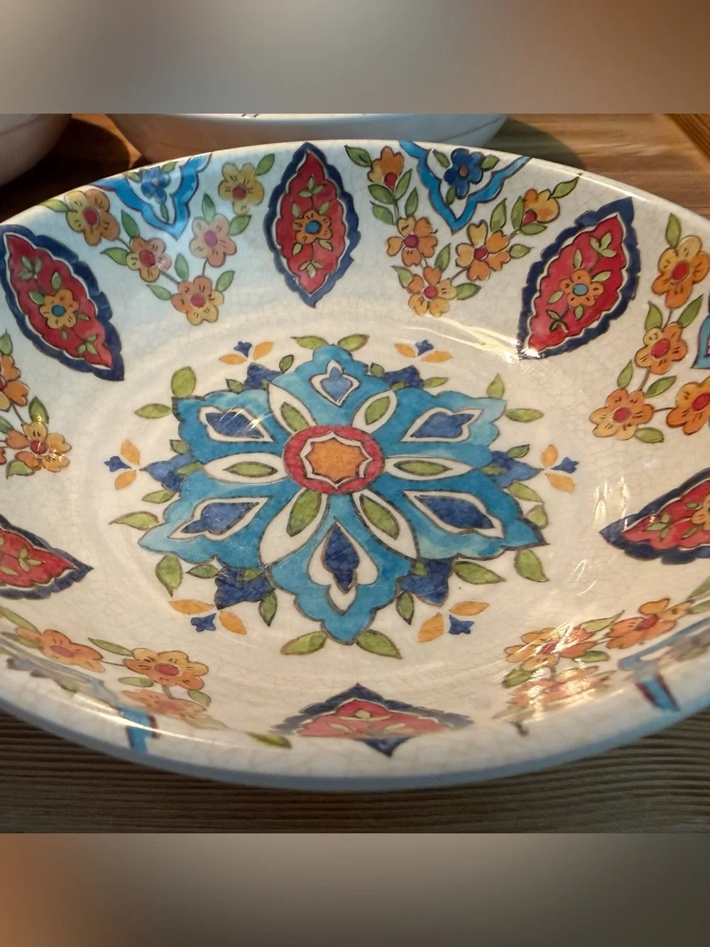 S/4 Williams Sonoma Iznik Tile Indoor/Outdoor Melamine Bowls, 2016
